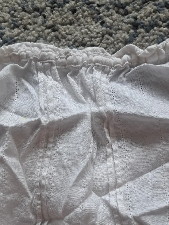 Abercrombie & Fitch White Lace-Front Ruffled Peasant Blouse - Picture 10 of 10